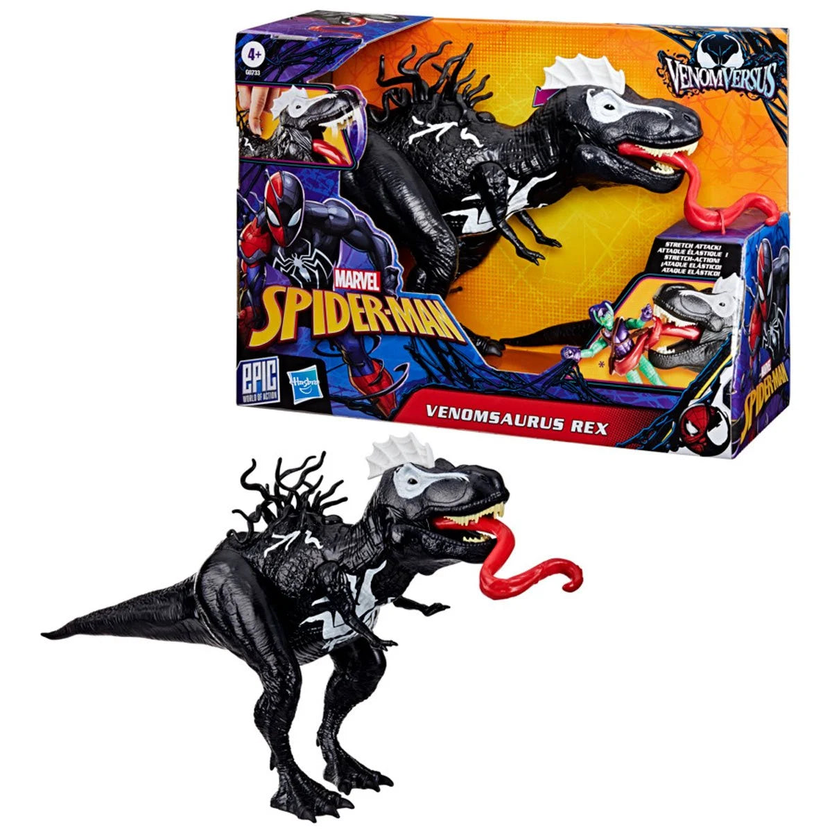 *Backorder* Marvel Spider-Man Epic World of Action VenomVersus Venomsaurus Rex 16-Inch Figure | Grade A