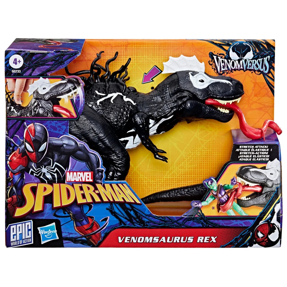*Backorder* Marvel Spider-Man Epic World of Action VenomVersus Venomsaurus Rex 16-Inch Figure | Grade A