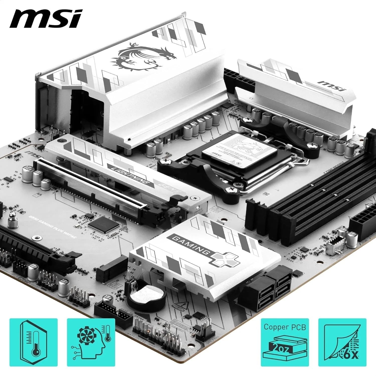 MSI B850 GAMING PLUS WIFI6E Motherboard | AM5 | DDR5 | ATX