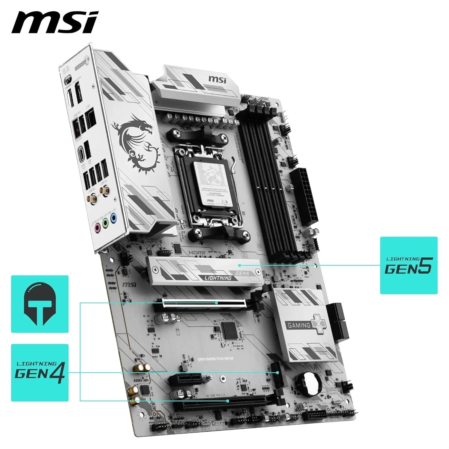 MSI B850 GAMING PLUS WIFI6E Motherboard | AM5 | DDR5 | ATX